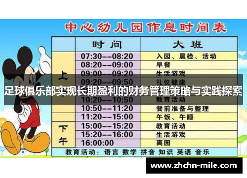 足球俱乐部实现长期盈利的财务管理策略与实践探索